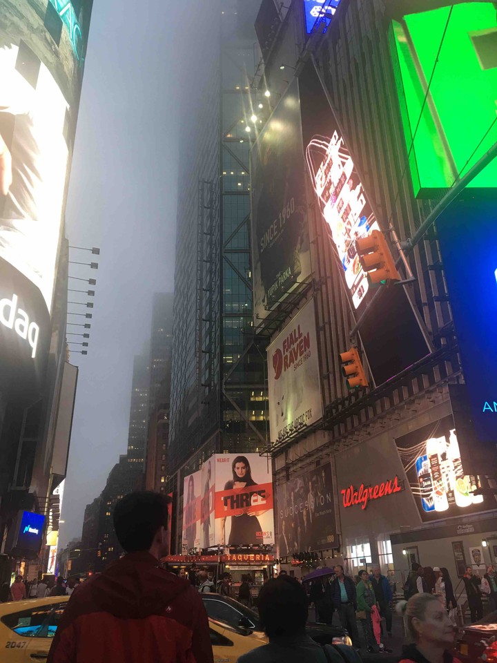 Fog in Times Square