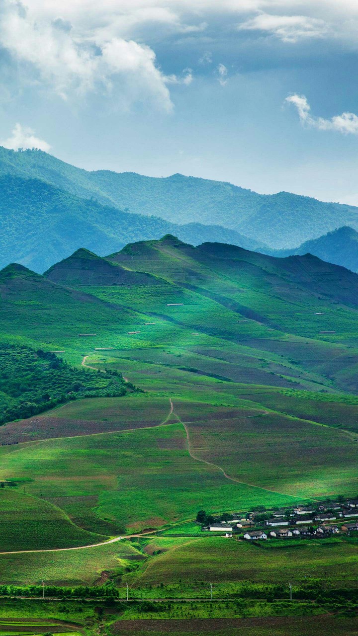 Mountains fields