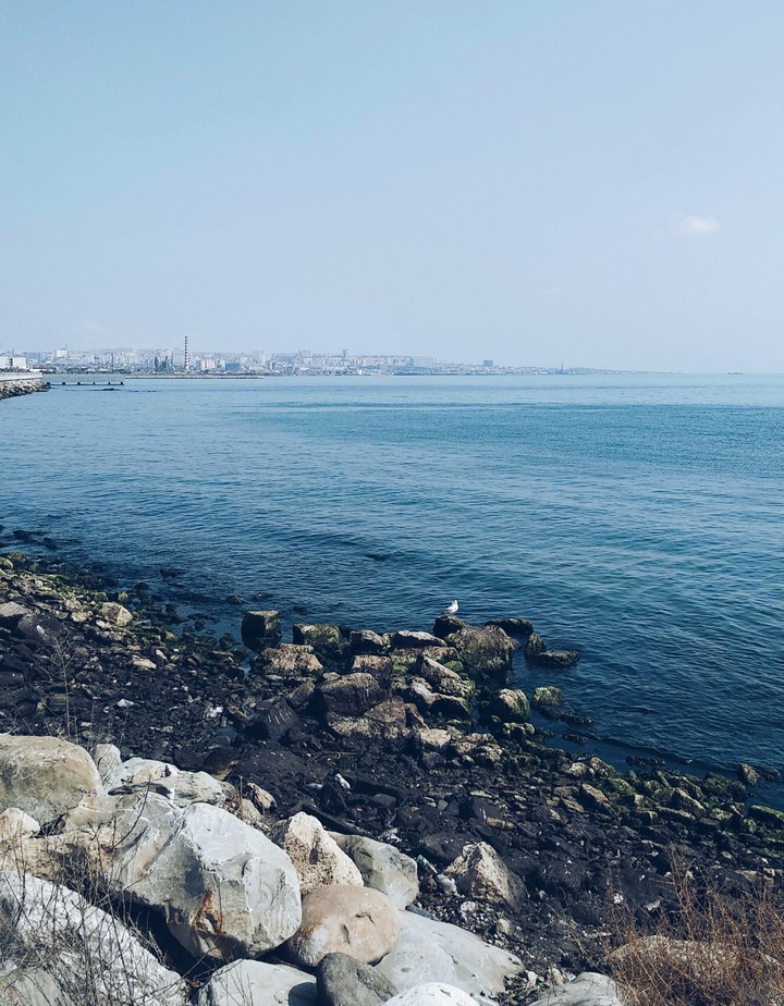 Azerbaijan . Baku . Caspian sea