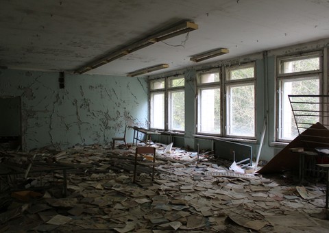 school in Prypyat, Chernobyl