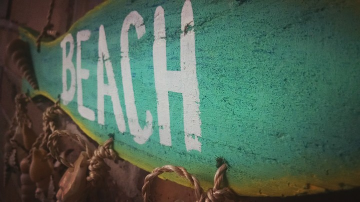 Beach sign