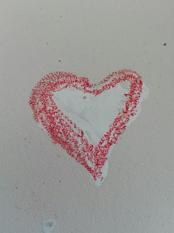 The pen is on the table..! Nop! The heart is on the table