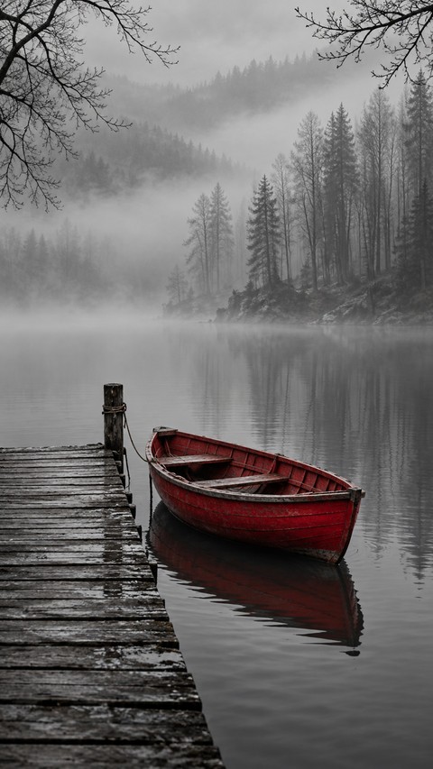 lake, watercraft वॉलपेपर