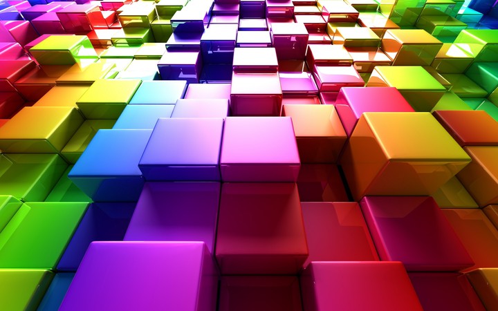 3D colorful cubes (High-class Quality)