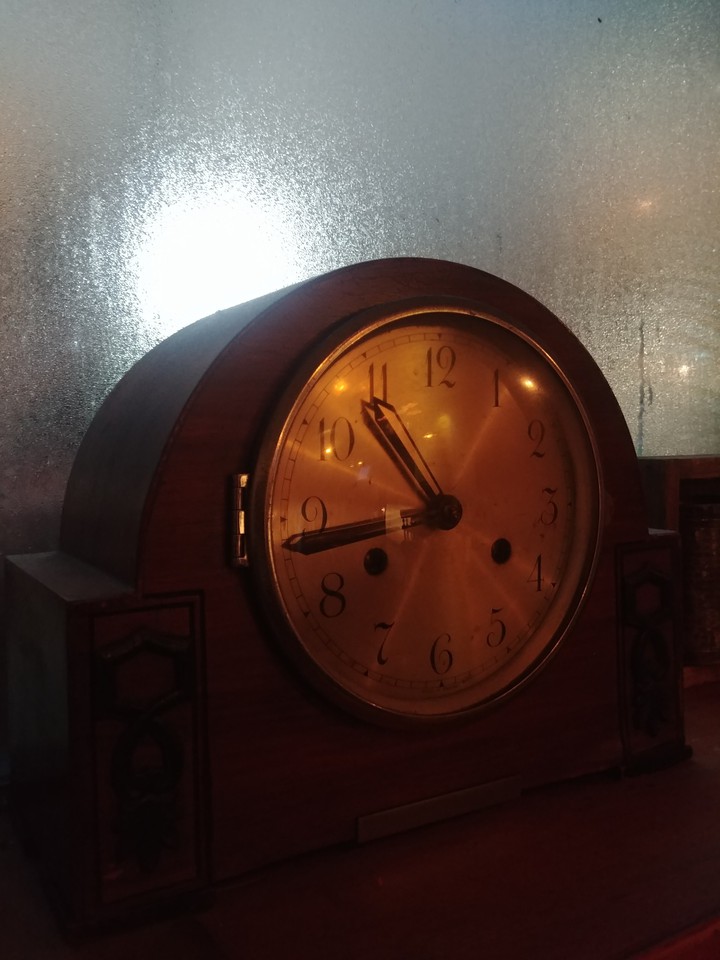 old clock in the restaurant