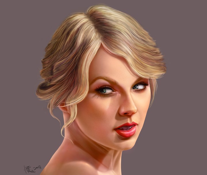 Taylor Shift Digital Portrait Painting