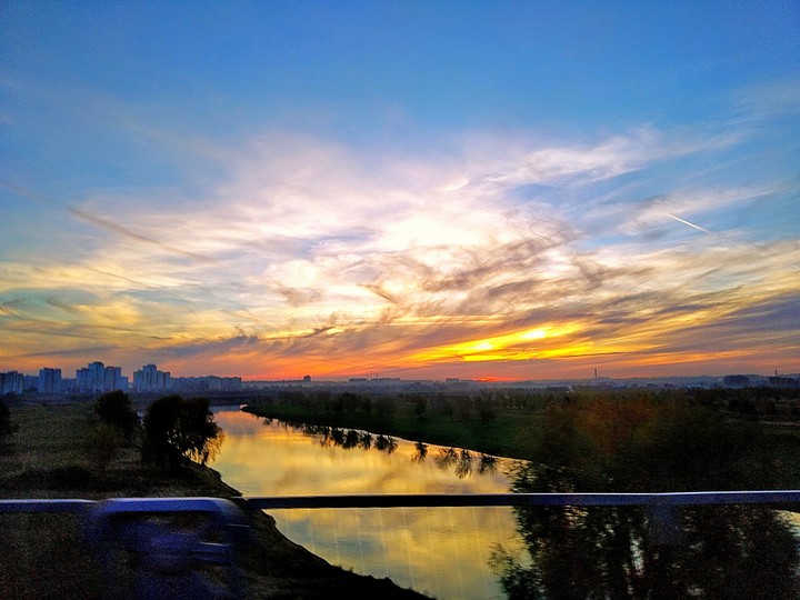 burning sunset
