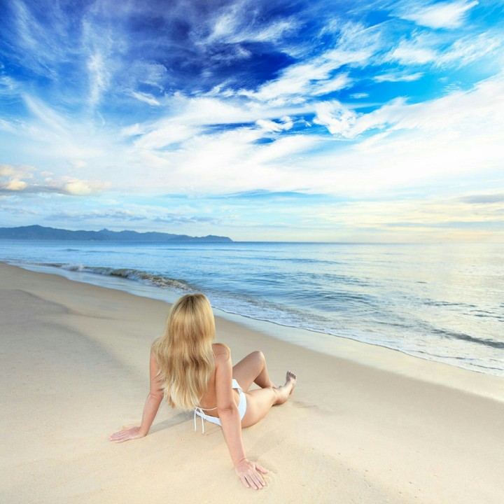 on the beach