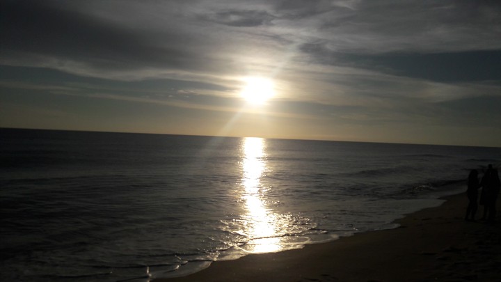 sunset in the site of ocean