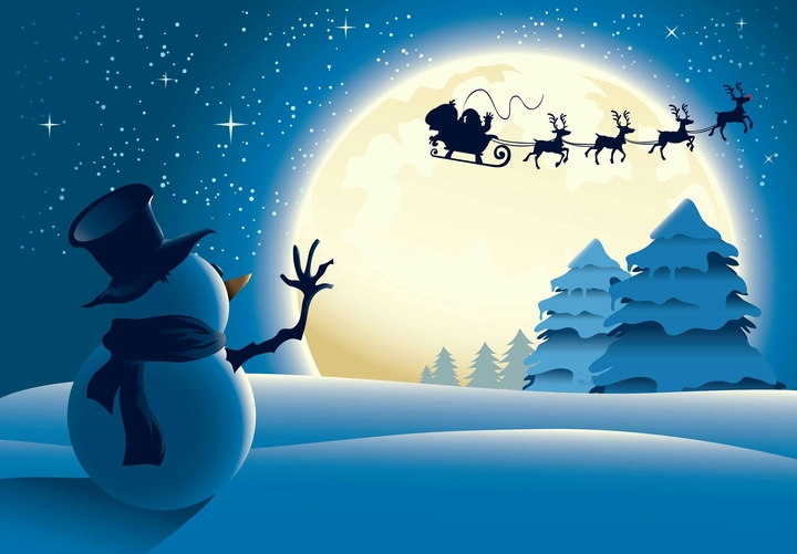 snowman waving