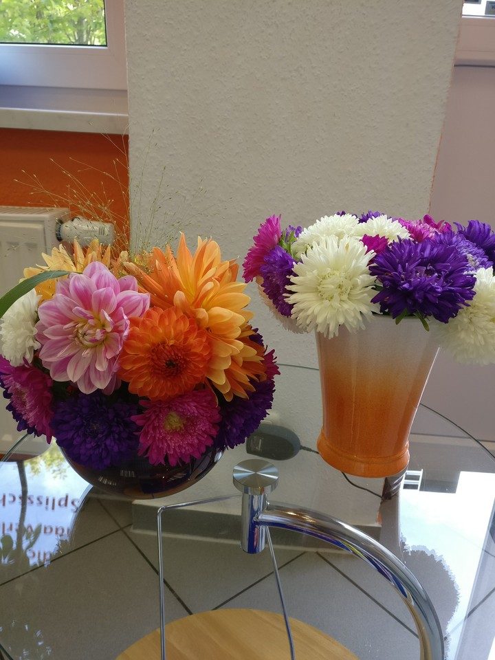 schöne wie sich der Herbst wiederspiegelt in den Blumen