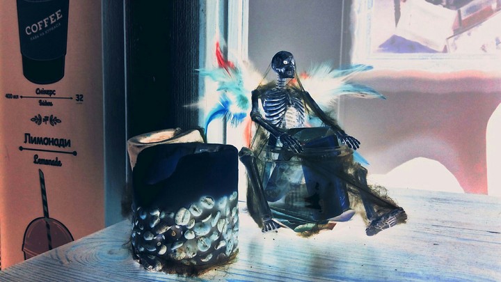 dark evil skeleton