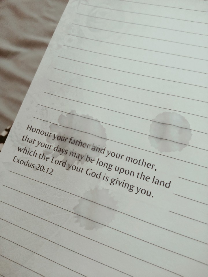 Obey your parent's as long as they lived.