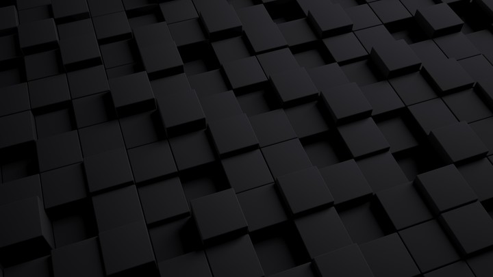 3d black squares
