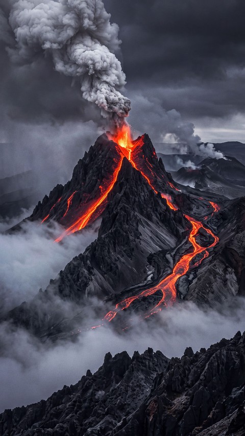 fonds d'écran Volcano, lava
