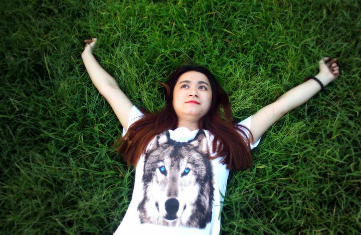 girl on grass