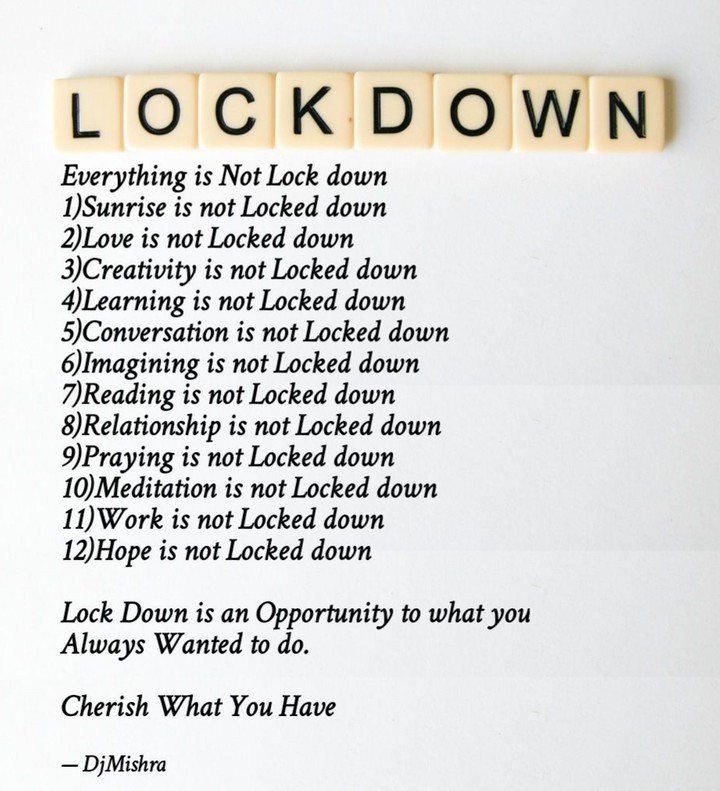 #LOCK DOWN