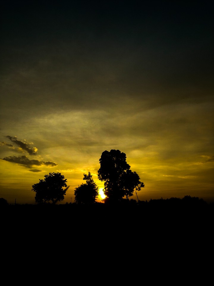 sunset with clouds