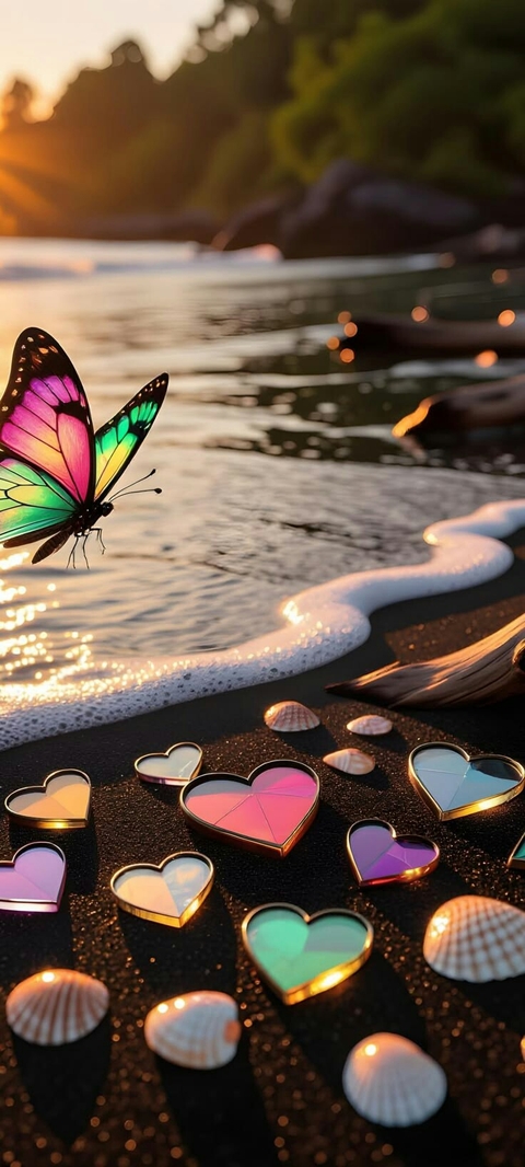 pink, reflection वॉलपेपर