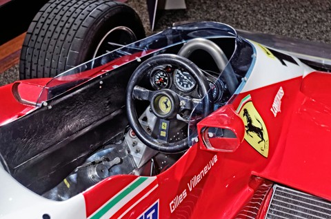 The cockpit of raw powered Ferrari