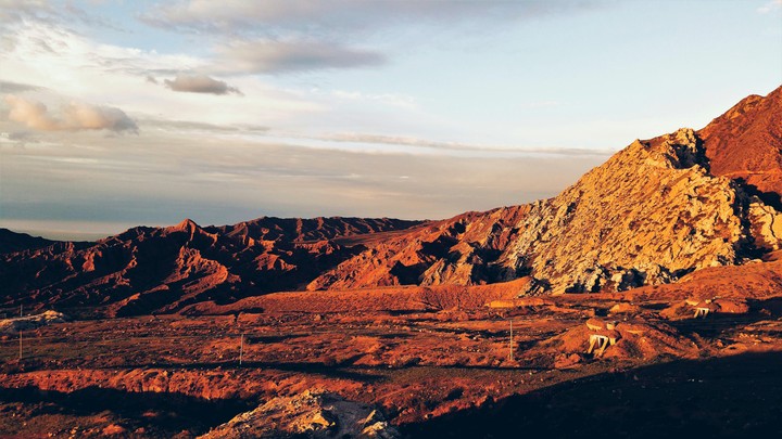 sunset in Issyk-Kul. Kyrgyzstan.