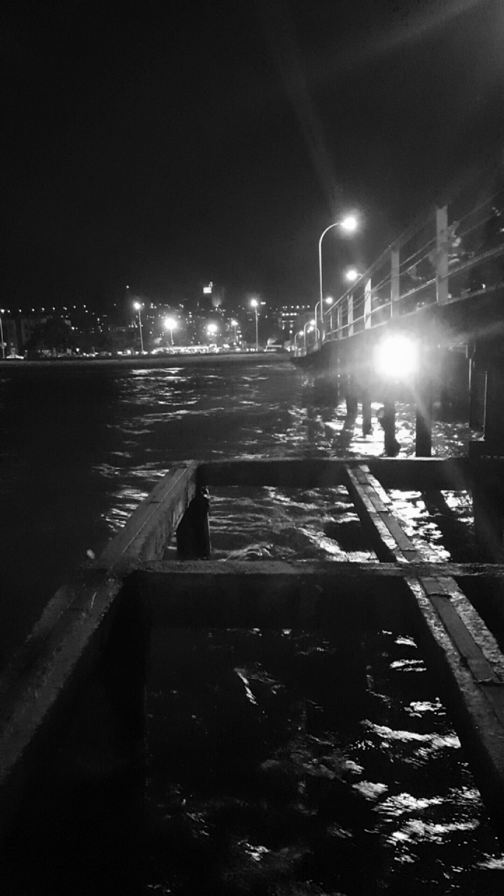 night and sea