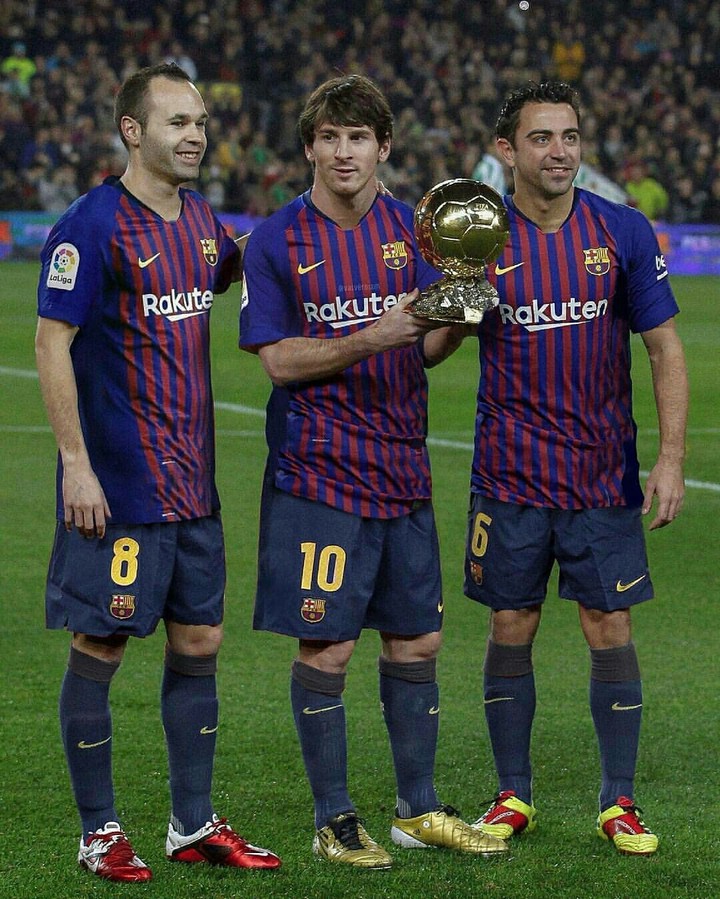 Messi xavi iniesta