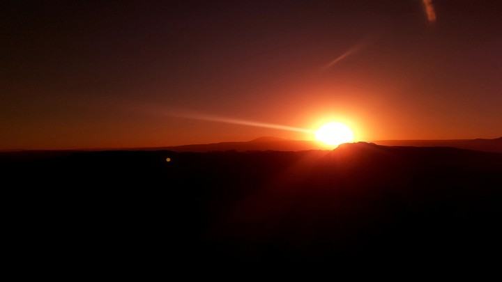 sunset in the desert