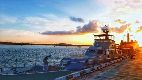 sunset at harbour