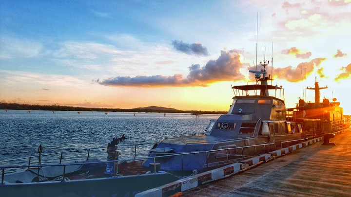 sunset at harbour