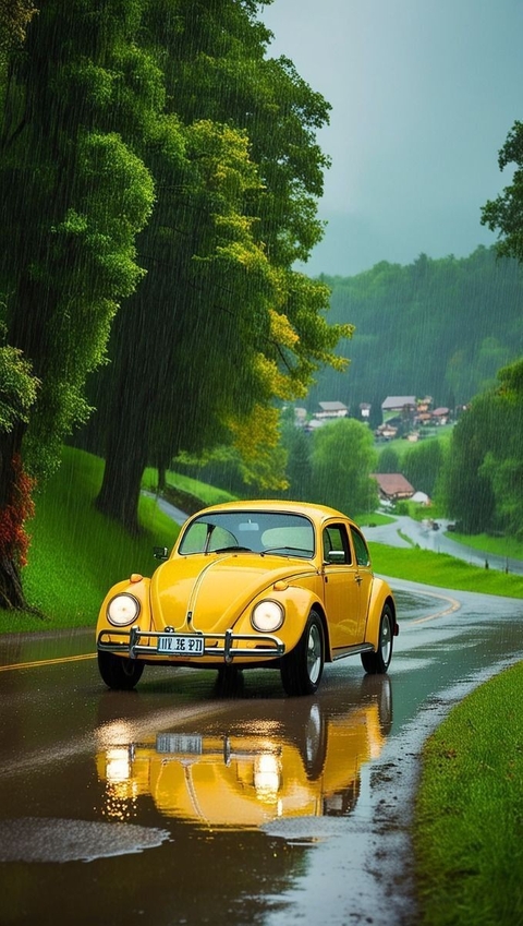 sfondi Yellow, volkswagen