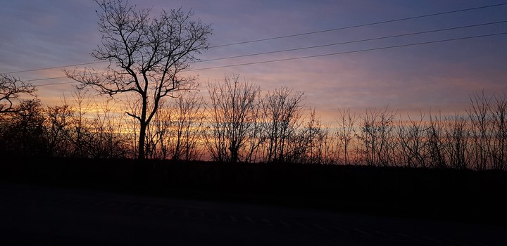 Sunrise in Halásztelek, Hungary