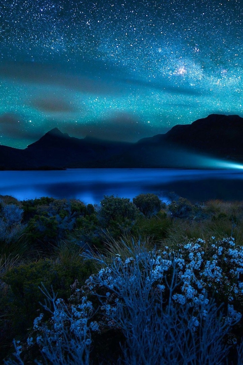 landscape, night वॉलपेपर