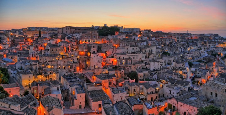 Matera in Basilicata in Italy