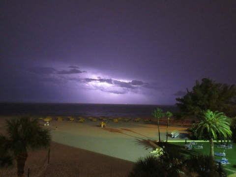 lightning on the beach