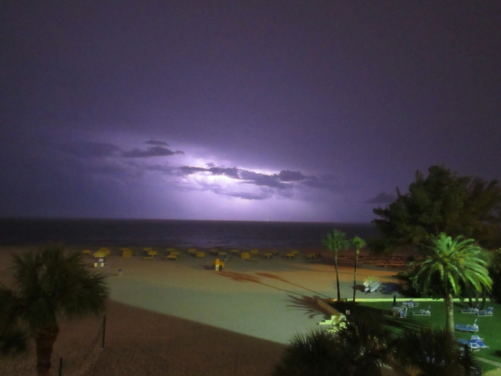 lightning on the beach
