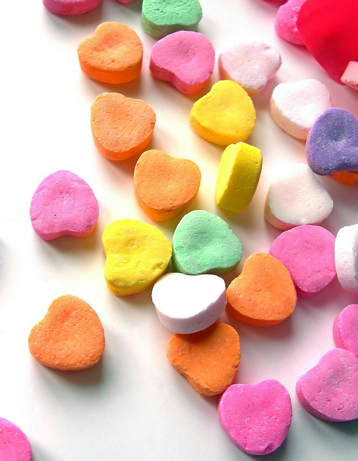 Colorful Candy Hearts