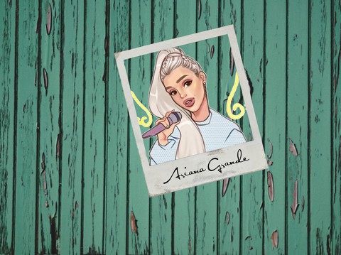 ☁️My own Ariana Grande wallpaper☁️Ariana grande draw & Wood☁