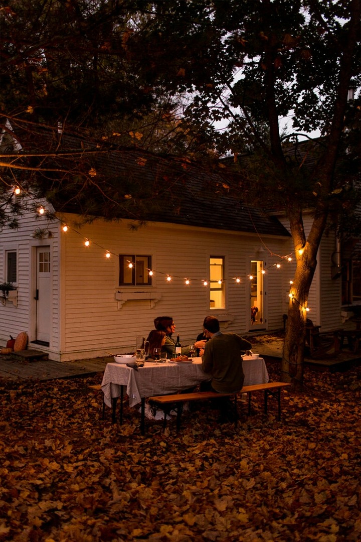 Dinner outside.