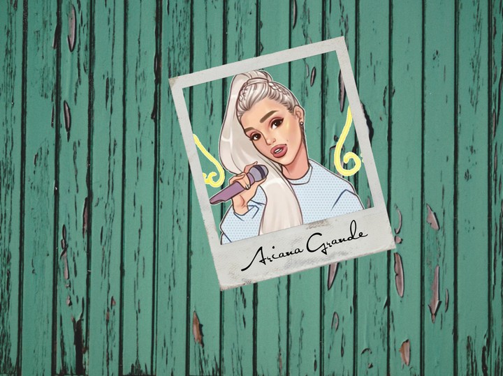 ☁️My own Ariana Grande wallpaper☁️Ariana grande draw & Wood☁