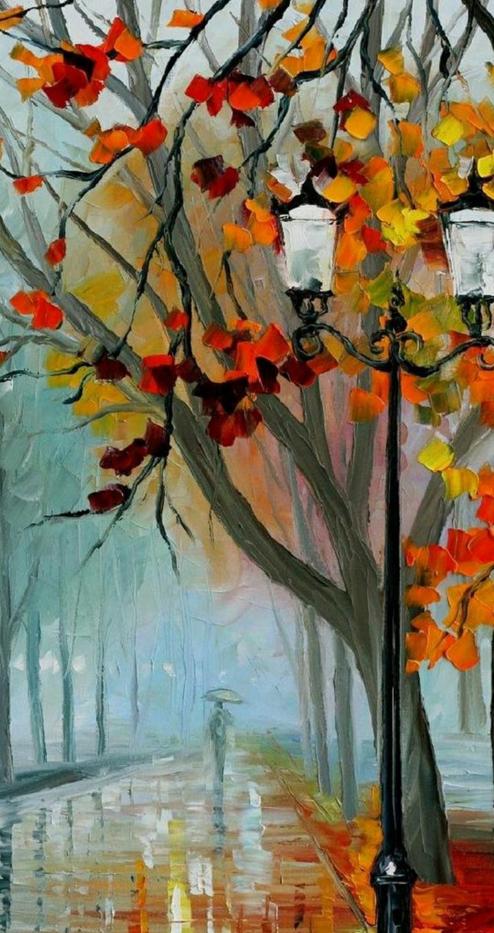 Autumn fog by Leonid Afremov