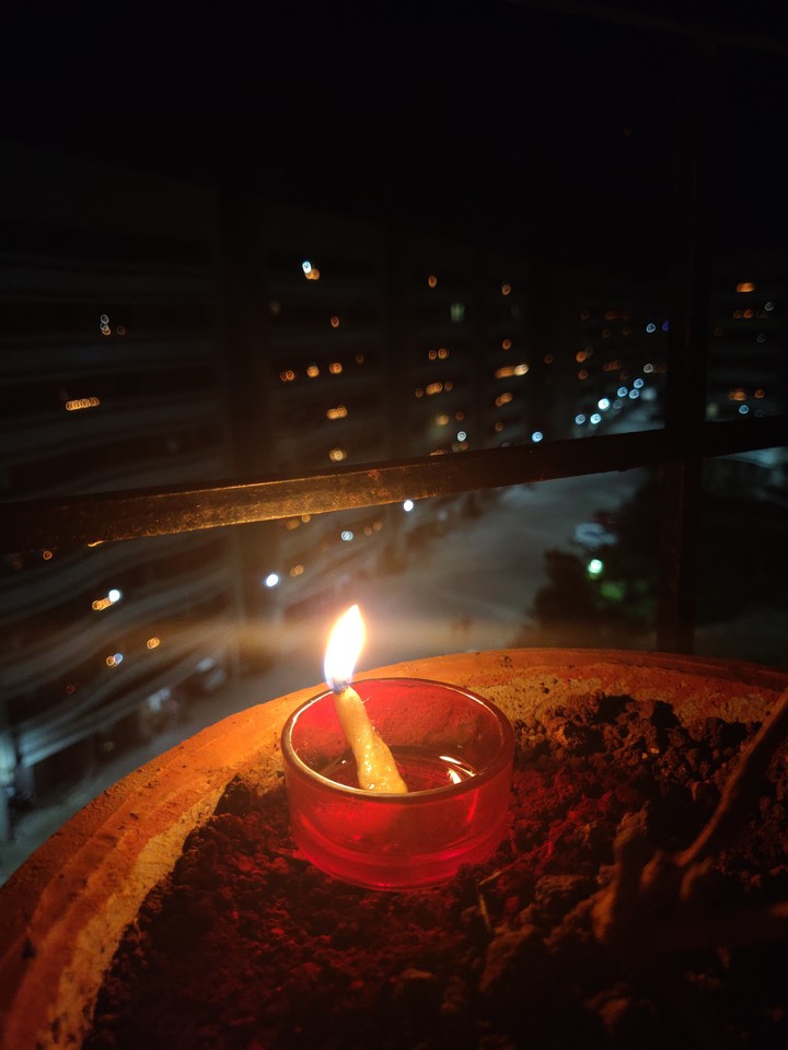 Diya in balcony during lockdown #5th April india...