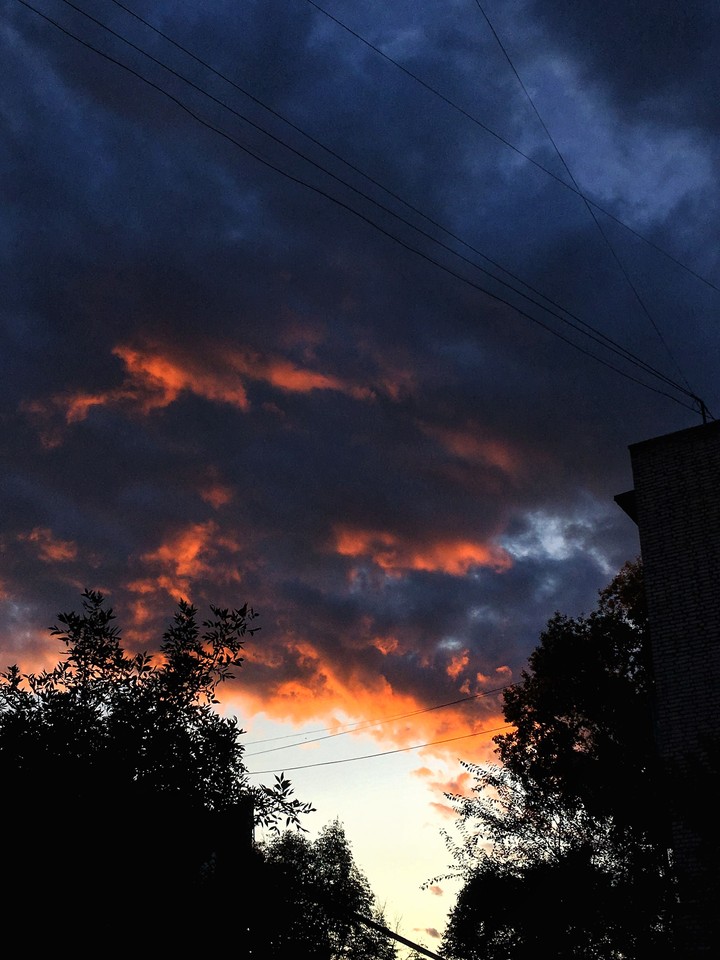 Fiery sunset