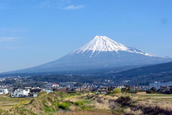 snow-capped Mt Fuji