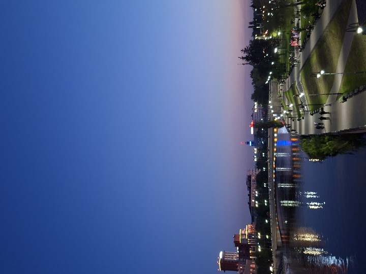 шпалери cityscape, blue