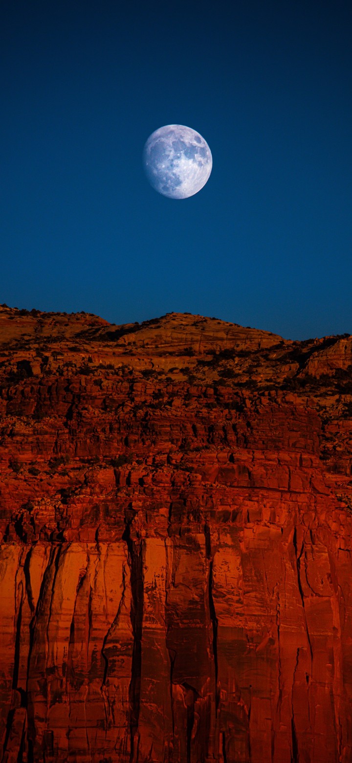 moon over mountains