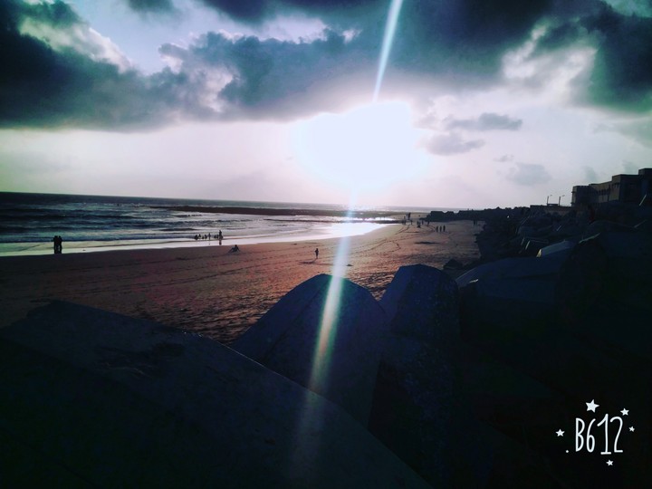 sunset near sea
