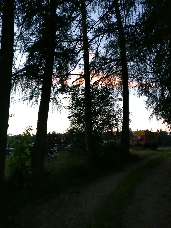 The sun goes down