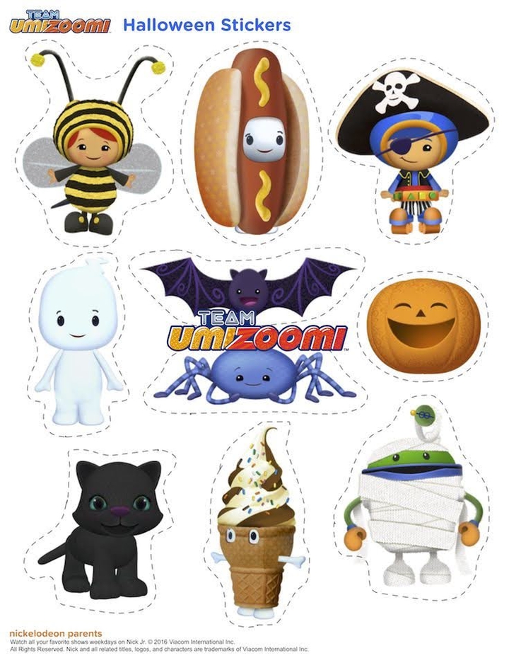 Team Umizoomi Halloween Stickers!