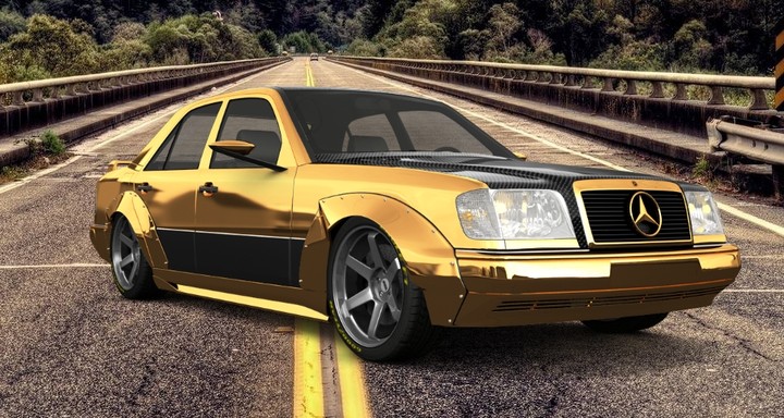 w124 gold-carbone